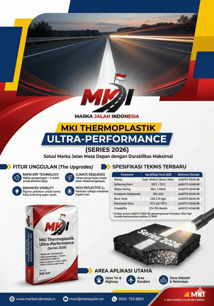 Marka Jalan Indonesia: Jenis, Fungsi, Peraturan, dan Kontraktor Pengecatan 5 Marka-Jalan-indonesia-produk-thermoplastik